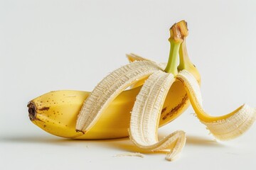 Aufkleber - A peeled banana sitting on a table