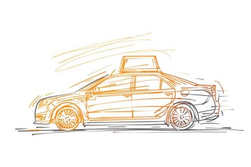 Poster - A vehicle traveling along a paved route