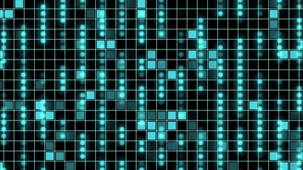 Aufkleber - Digital technology background with square particles. Geometric multicolored intersecting lines. Graphic illustration of digital technology.