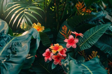 Poster - Tropical Bloom in Lush Jungle