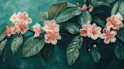 Wall Mural - Flowers guava blooming beautiful delicate. Generative AI