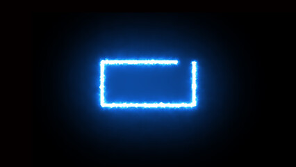 Aufkleber - Blur neon frame. Abstract beautiful color neon rectangle illustration background
