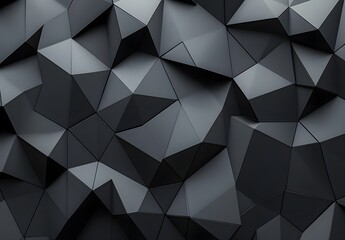 Wall Mural - Black Abstract Geometric Pattern