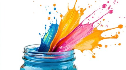 Canvas Print - Colorful Paint Splash