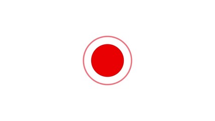 Red Button Live Stream Sign animation with alpha channel. 4k videos