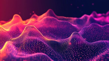 Poster - A dynamic graphic of a digital sound wave equalizer with jagged peaks and valleys, capturing the intensity of sound in a visually striking representation for music lovers