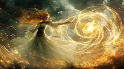 Poster - 72. A wise goddess of fate spinning the threads of destiny