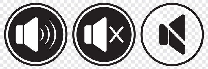 Poster - Sound icon, speaker icon. Sound vector icon, music volume symbol. Vector Illustration. Flat design. EPS 10.
