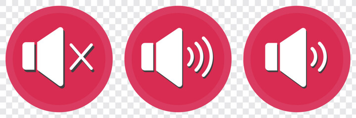 Poster - Sound icon, speaker icon. Sound vector icon, music volume symbol. Vector Illustration. Flat design. EPS 10.