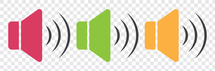 Poster - Sound icon, speaker icon. Sound vector icon, music volume symbol. Vector Illustration. Flat design. EPS 10.