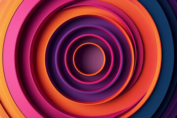 Poster - A colorful, abstract design with a purple circle in the center