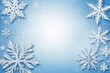 © alexx_60 - Blue-White Christmas Background with Snowflakes, Creating an Atmosphere of Winter