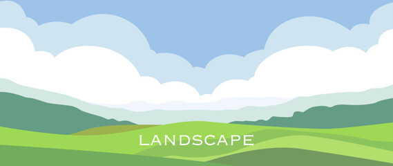 Vector illustration. Leisure and travel concept. An incredible landscape of nature. Banners for books, social networks, wallpapers, notebooks, pictures for design, educational books.