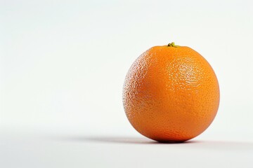 Sticker - A single orange sitting on a white surface