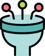 Poster - Data funnel is filtering information, simplifying data analysis and improving efficiency