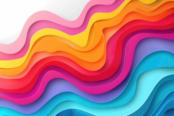 Poster - A colorful and dynamic background featuring wavy lines, perfect for creative projects and designs