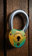 Wall Mural - Padlock symbolizing security in a storage facility.