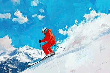 skier on the slope