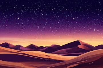 Wall Mural - sunset in the desert