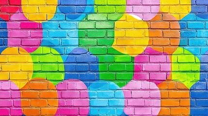 Sticker -   A vibrant mural adorns one face of the brick structure