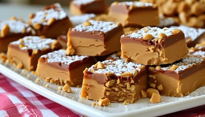 Irresistibly Creamy Peanut Butter Fudge Squares for Satisfying Sweet Tooth Cravings