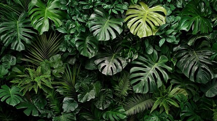    A green wall with diverse plant growth on its sides