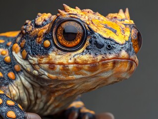 Poster - Close-Up Portrait of a Vibrant Frog with Striking Eyes