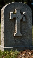 Tombstone with a dollar symbol, representing financial decline.