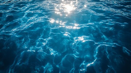 the sun shines brightly through the water surface