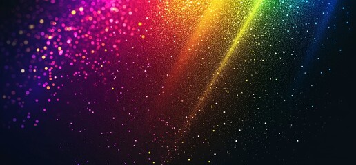 A colorful poster web banner design with a vibrant grainy gradient abstract background in blue, green, and purple colors