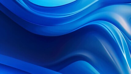 Poster - An Video showcasing an abstract blue background filled with wavy lines, Saturated abstract blue background