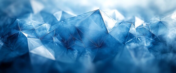 Wall Mural - Abstract blue crystal texture.