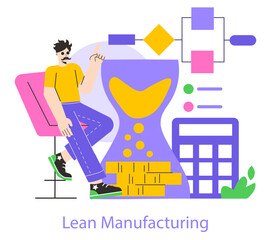 Poster - Business Operations. Flat Vector Illustration