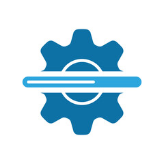 Poster - process icon solid vector design
