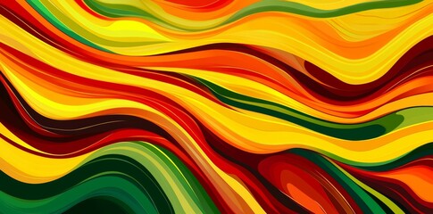 An abstract background with colors of red, orange, yellow, and green