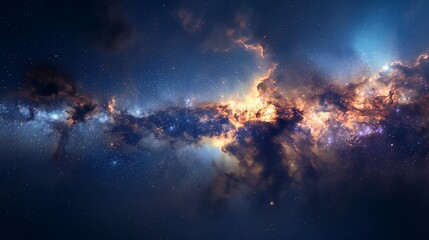 Wall Mural - stunning visualization of the Milky Way, emphasizing the underlying mathematical principles