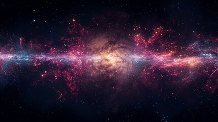 Wall Mural - stunning visualization of the Milky Way, emphasizing the underlying mathematical principles