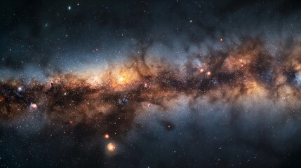 Wall Mural - stunning visualization of the Milky Way, emphasizing the underlying mathematical principles