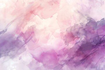 Sticker - A watercolor painting of a purple background with pink and white strokes