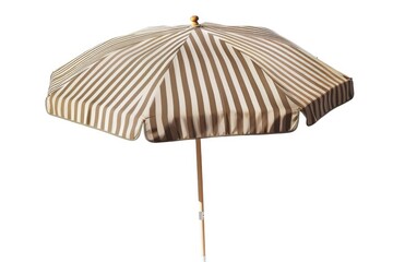 Aufkleber - A striped umbrella against a plain white background