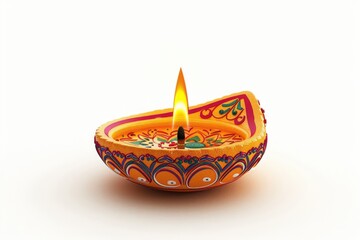 Aufkleber - A single candle is lit on a white surface, creating a warm and cozy atmosphere