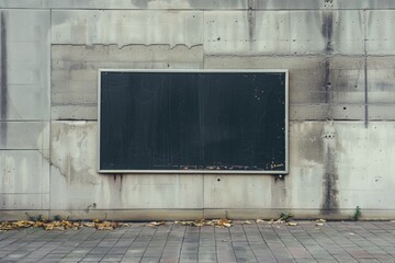 Aufkleber - A blackboard is mounted on the side of a building, ideal for outdoor learning or community notice