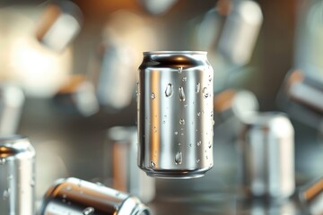 Poster - A close-up shot of a soda can with labeling and design details visible