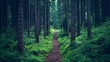 © Bijali - Inviting vertical path surrounded by vibrant forest greenery picture