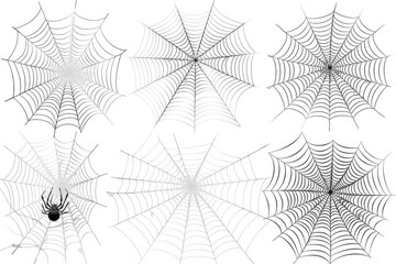Poster - Close-up view of stacked spider webs on top of each other, great for background or texture usage
