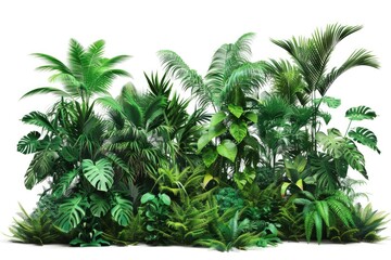 Aufkleber - Exotic greenery on a clean white surface