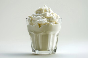 Poster - A refreshing glass of milkshake topped with fluffy whipped cream