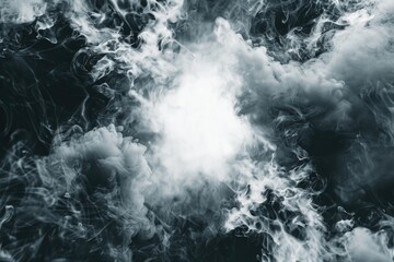 Aufkleber - A dark gray cloud of smoke filling the air