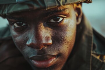 Poster - A close-up shot of a person wearing a hat