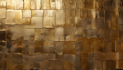 Scratched golden foil texture for elegant metal wallpaper design